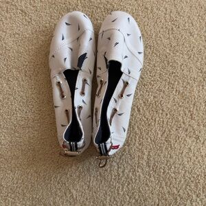 Nautica White Slip-On Shoes with Black Accents